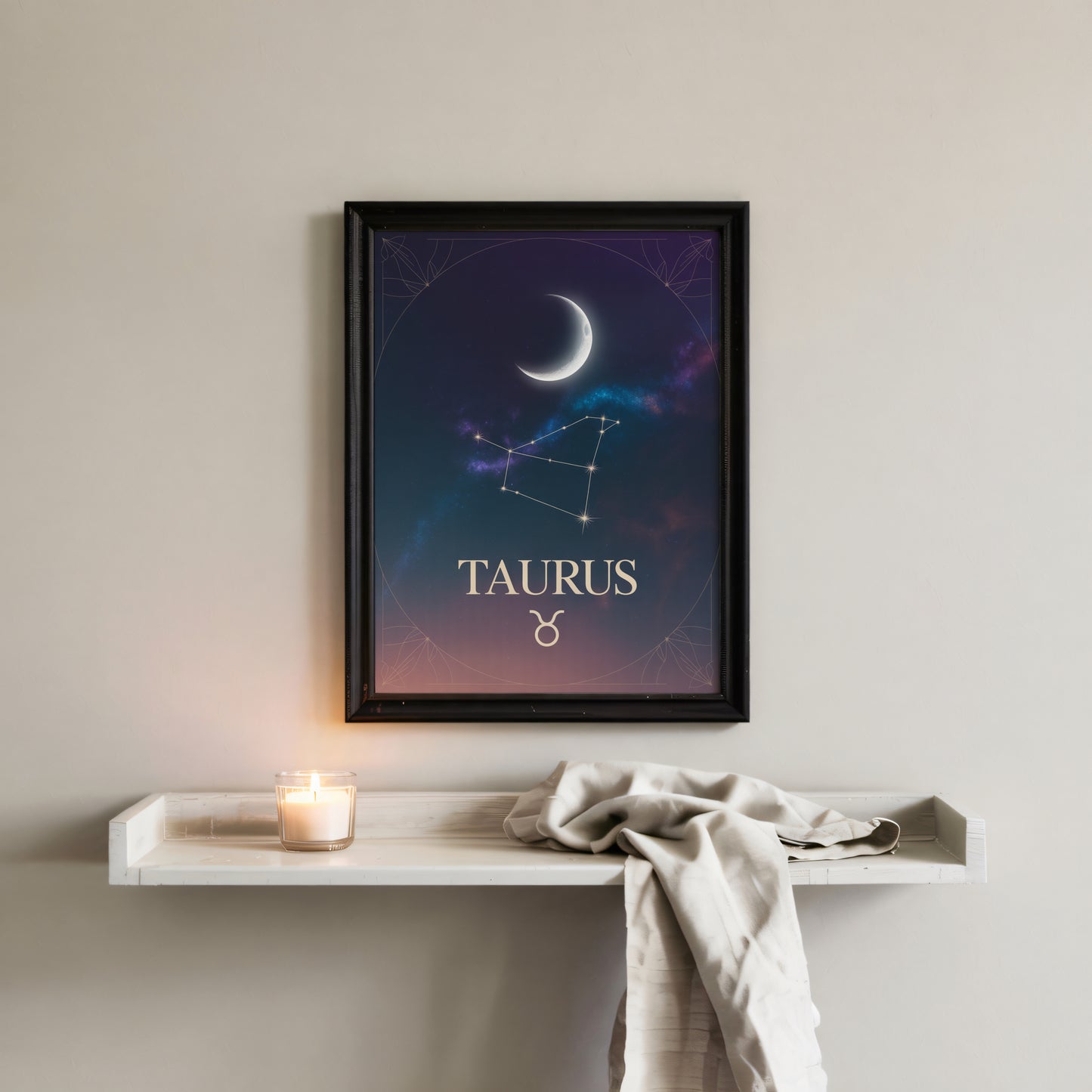 Taurus Edge Moon Wall Art