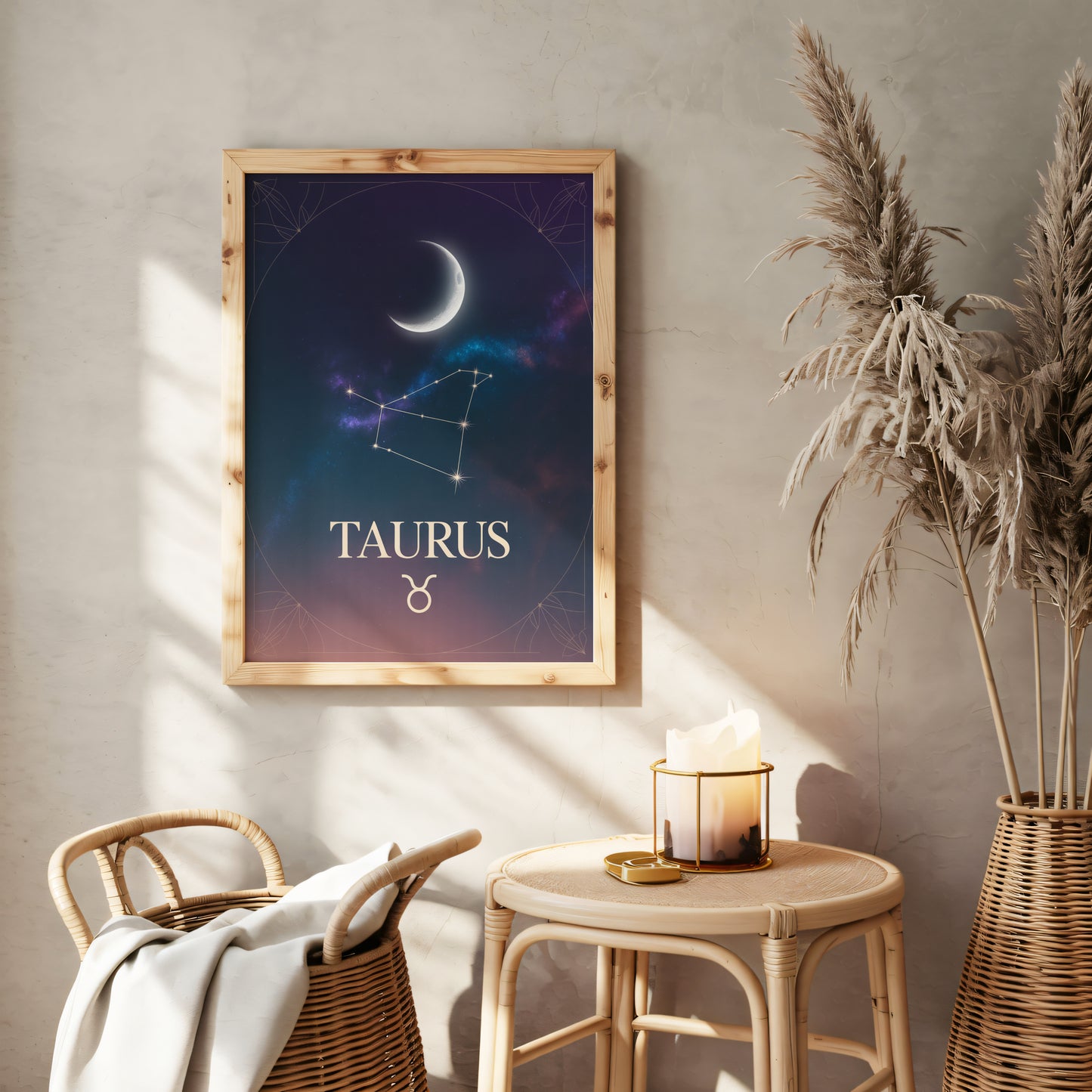Taurus Edge Moon Wall Art