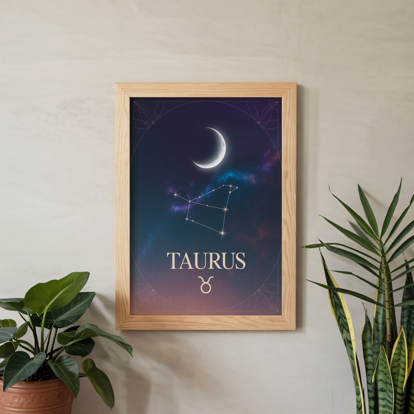 Taurus Edge Moon Wall Art