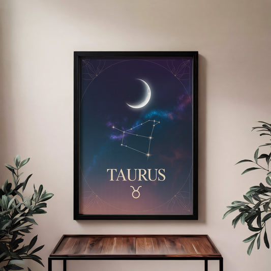 Taurus Edge Moon Wall Art