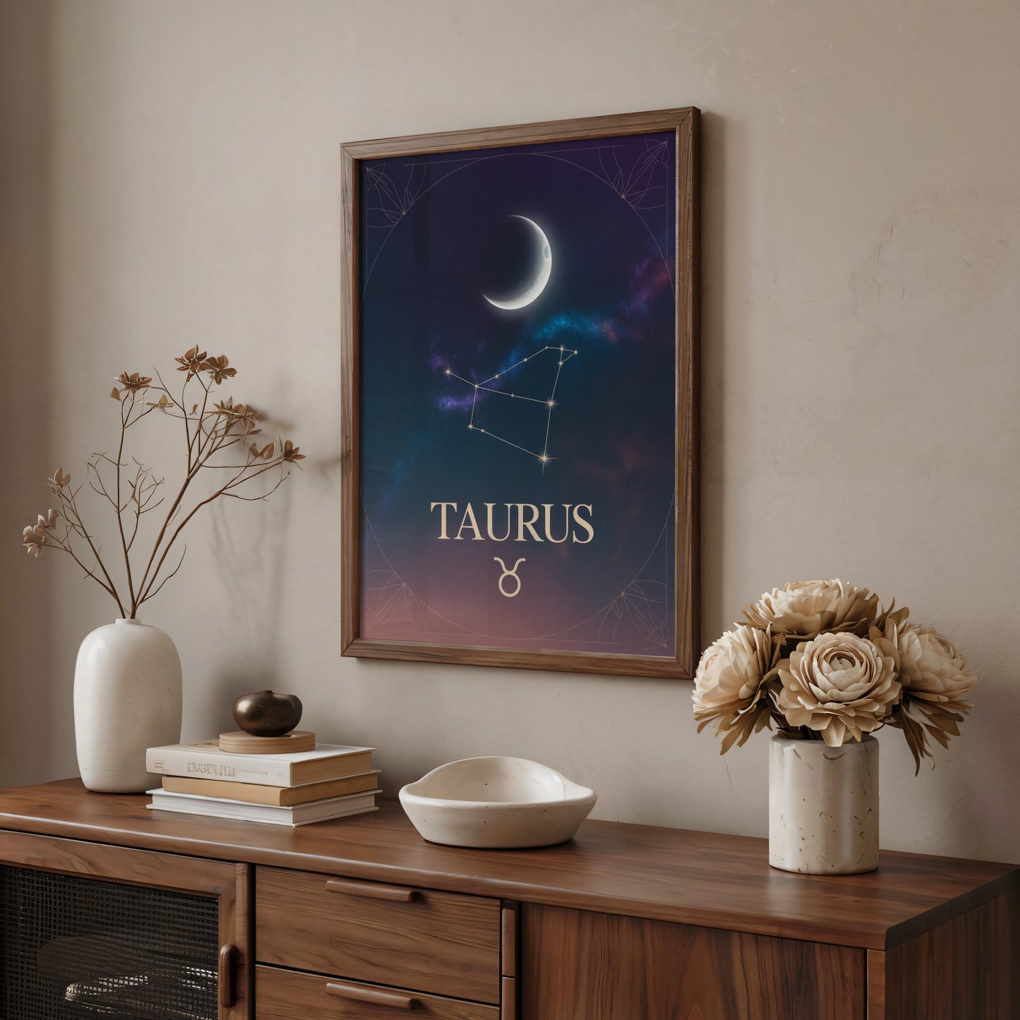 Taurus Edge Moon Wall Art