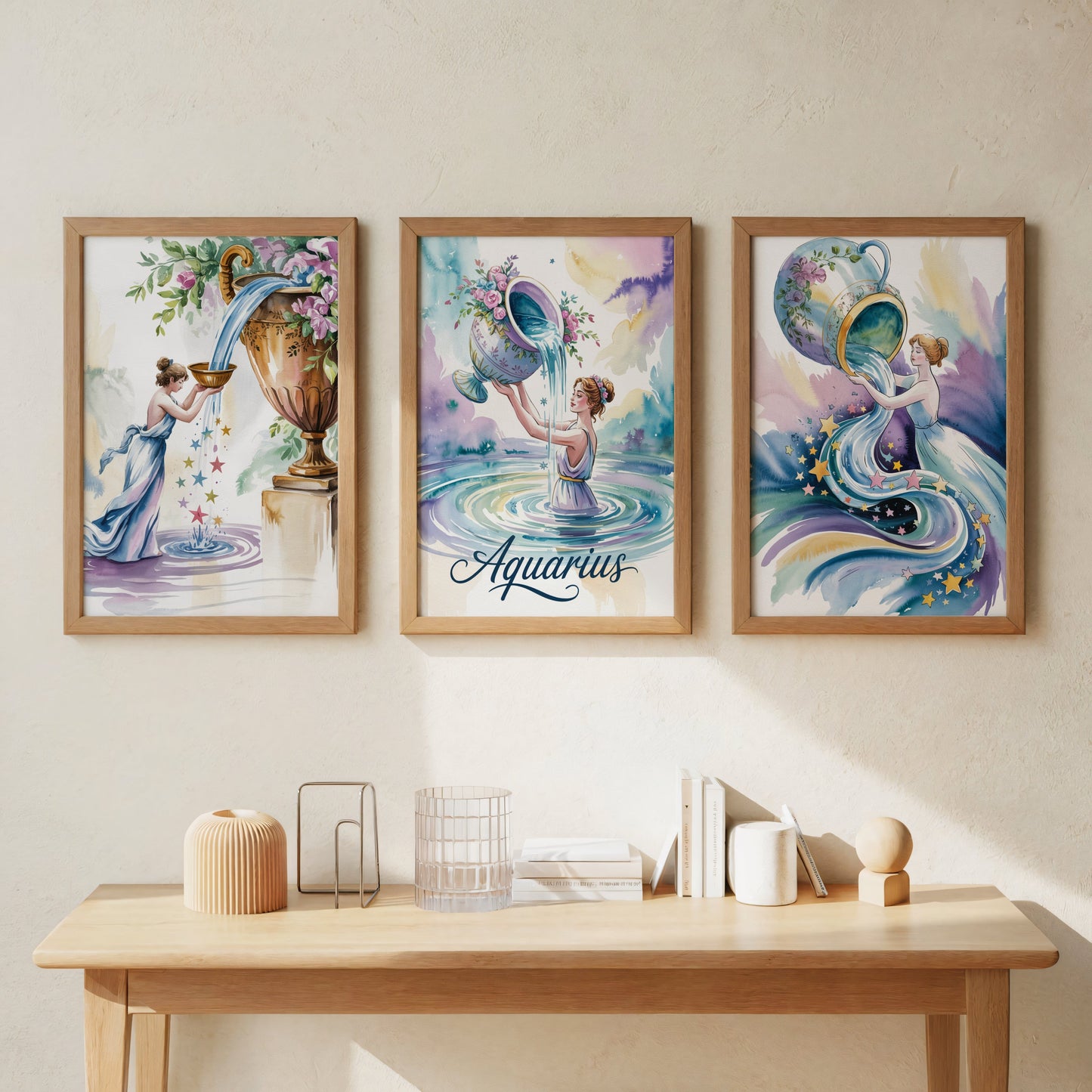 Aisle29 Posters Aquarius Bearer Wall Art (Set of 3)