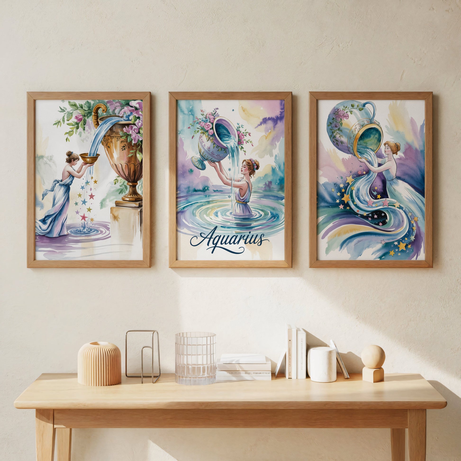 Aisle29 Posters Aquarius Bearer Wall Art (Set of 3)