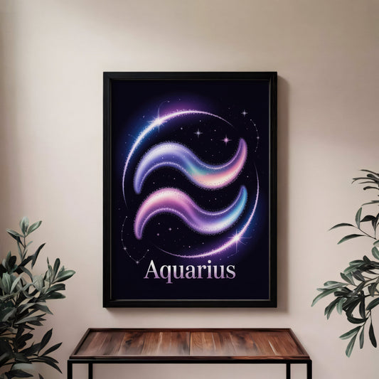 Aisle29 Posters Aquarius Cosmic Wall Art