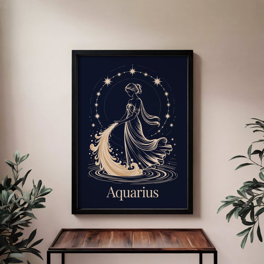 Aisle29 Posters Aquarius Night Wall Art