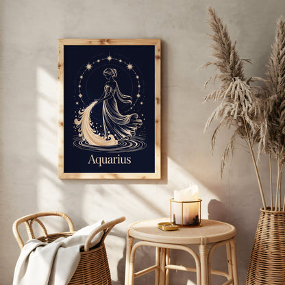 Aisle29 Posters Aquarius Night Wall Art