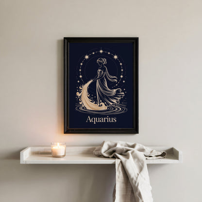 Aisle29 Posters Aquarius Night Wall Art