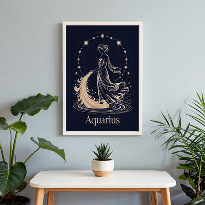 Aisle29 Posters Aquarius Night Wall Art