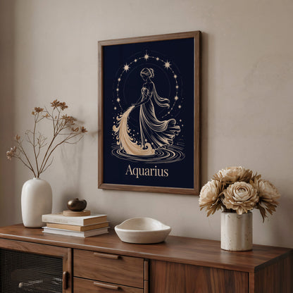 Aisle29 Posters Aquarius Night Wall Art