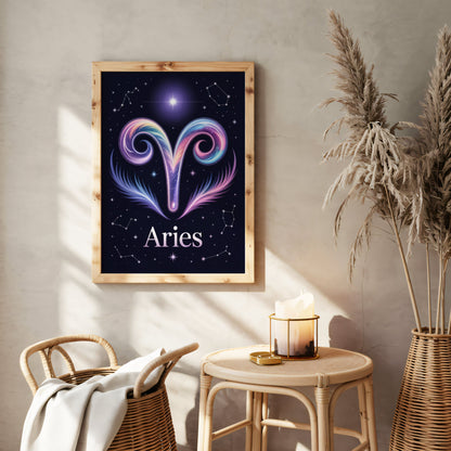 Aisle29 Posters Aries Cosmic Wall Art