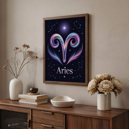 Aisle29 Posters Aries Cosmic Wall Art