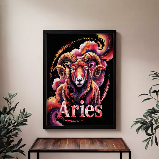 Aisle29 Posters Aries Fiery Ram Wall Art