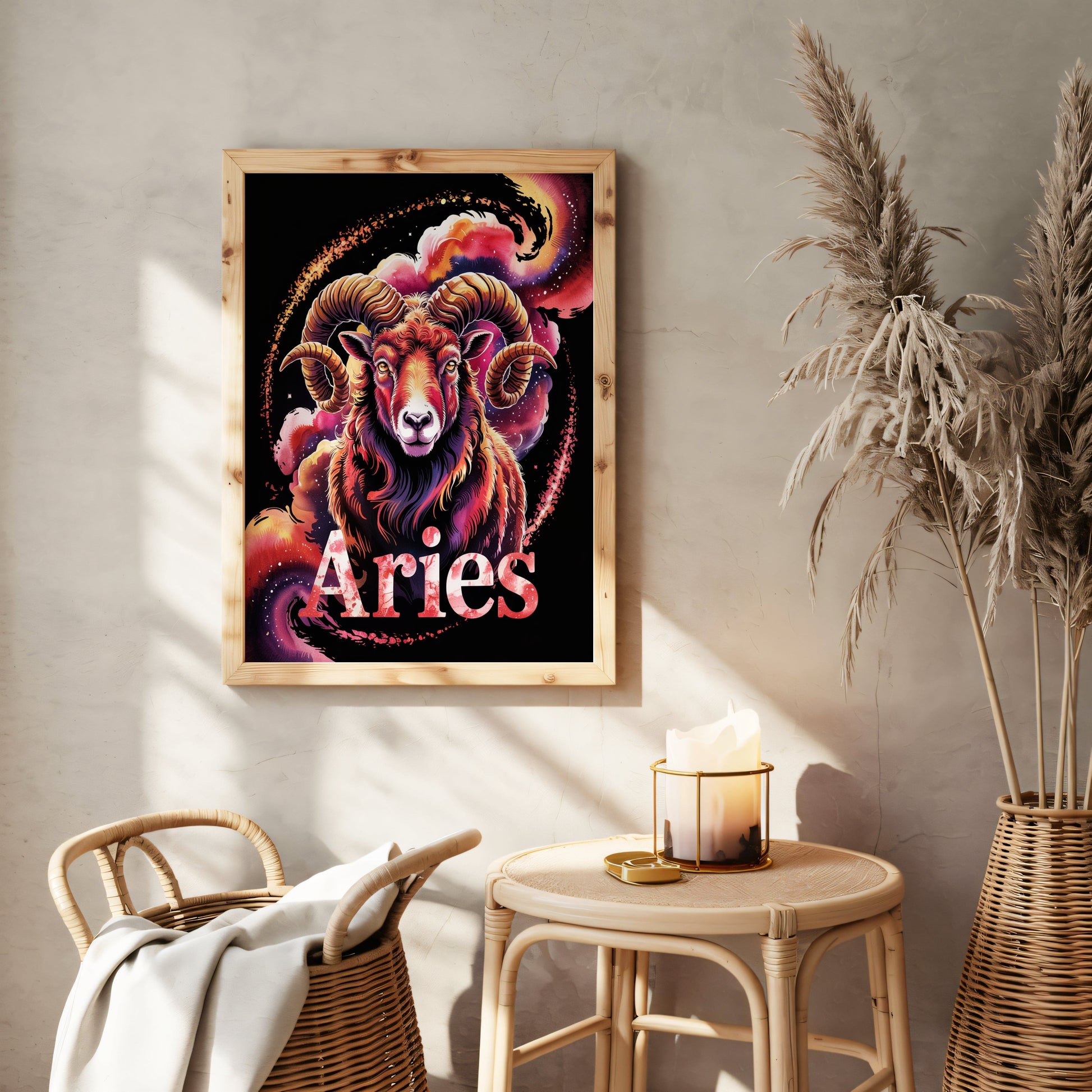 Aisle29 Posters Aries Fiery Ram Wall Art