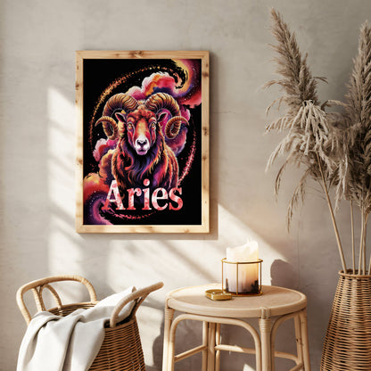 Aisle29 Posters Aries Fiery Ram Wall Art