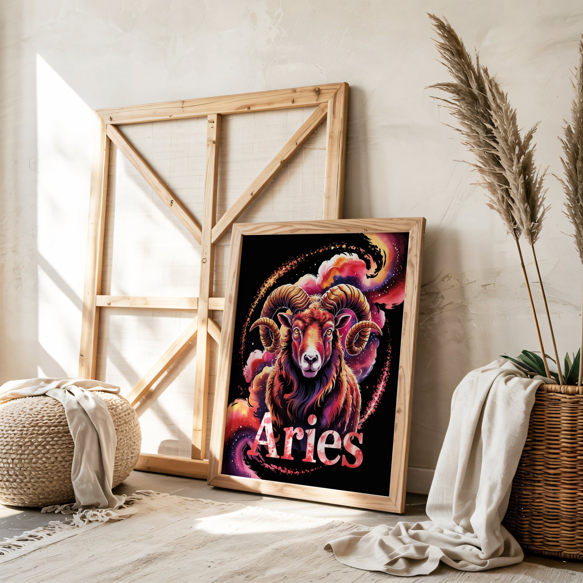 Aisle29 Posters Aries Fiery Ram Wall Art