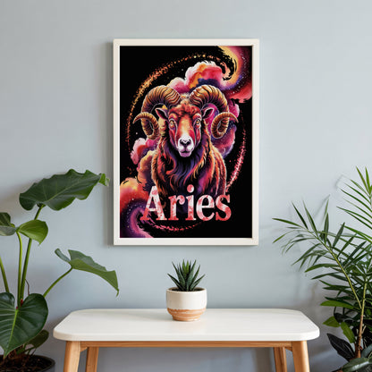 Aisle29 Posters Aries Fiery Ram Wall Art