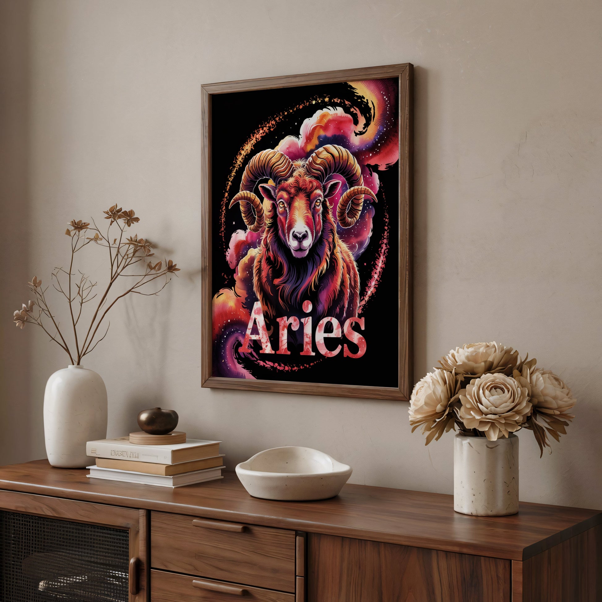 Aisle29 Posters Aries Fiery Ram Wall Art