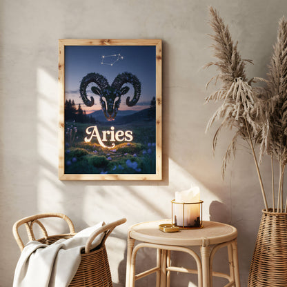 Aisle29 Posters Aries Serene Wall Art
