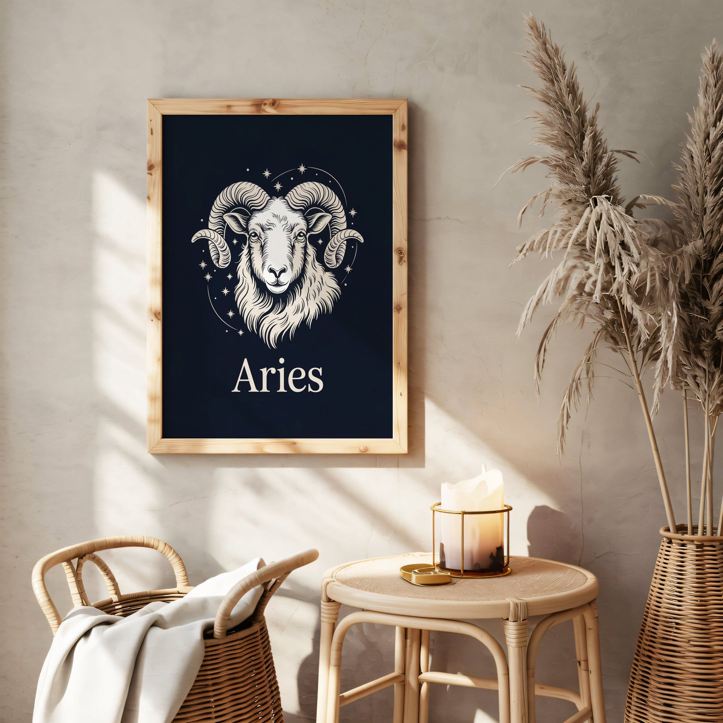 Aisle29 Posters Aries Zodiac Portrait Wall Art