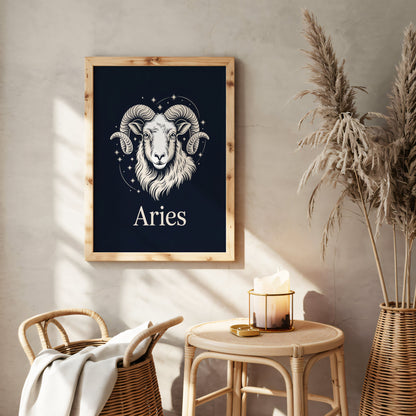 Aisle29 Posters Aries Zodiac Portrait Wall Art