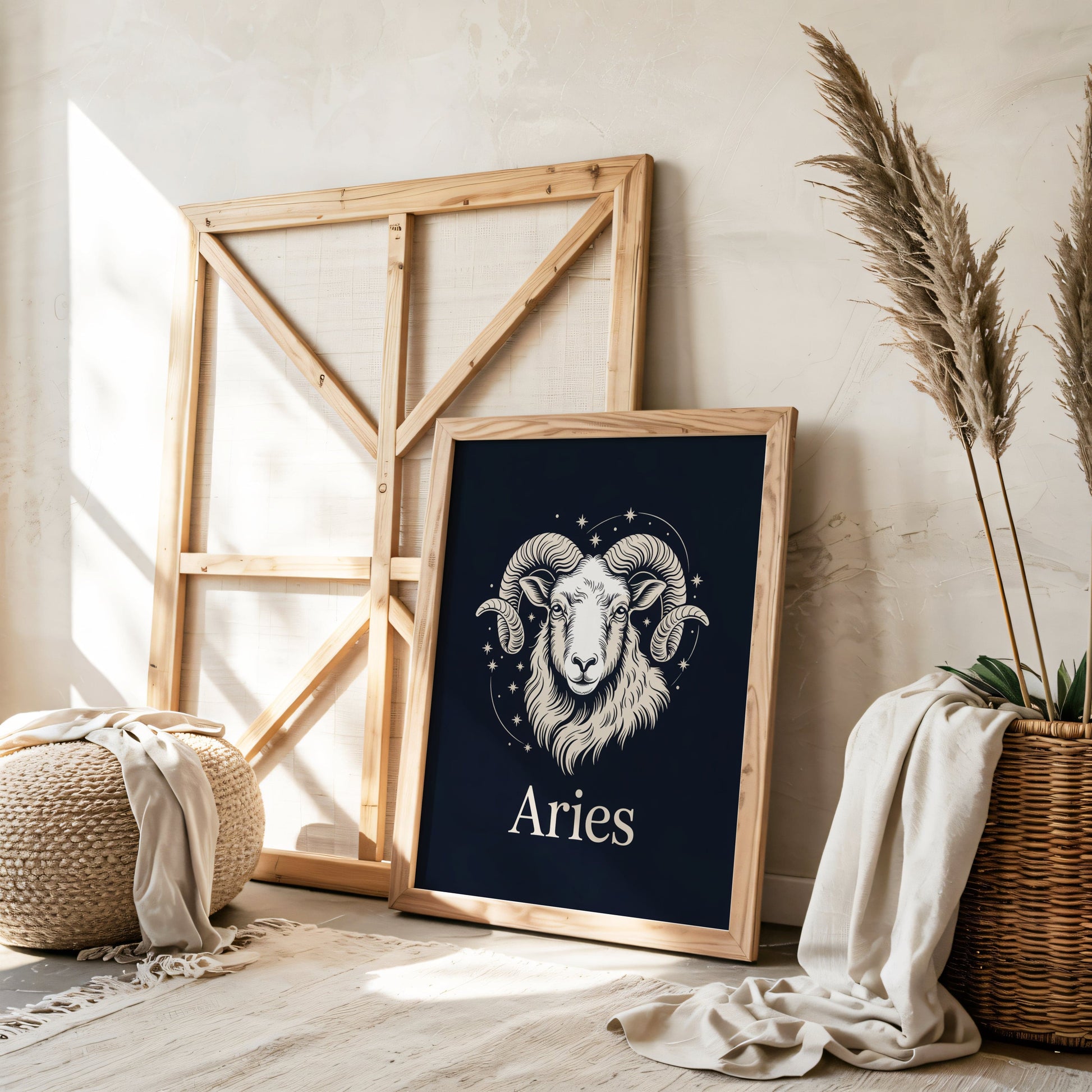 Aisle29 Posters Aries Zodiac Portrait Wall Art