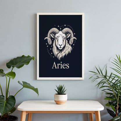Aisle29 Posters Aries Zodiac Portrait Wall Art