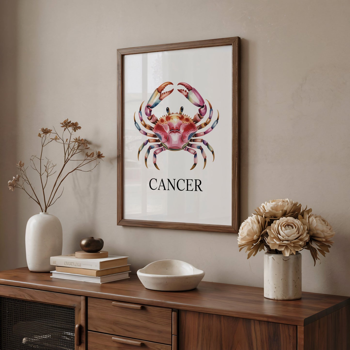 Aisle29 Posters Cancer - Protective Crab Wall Art