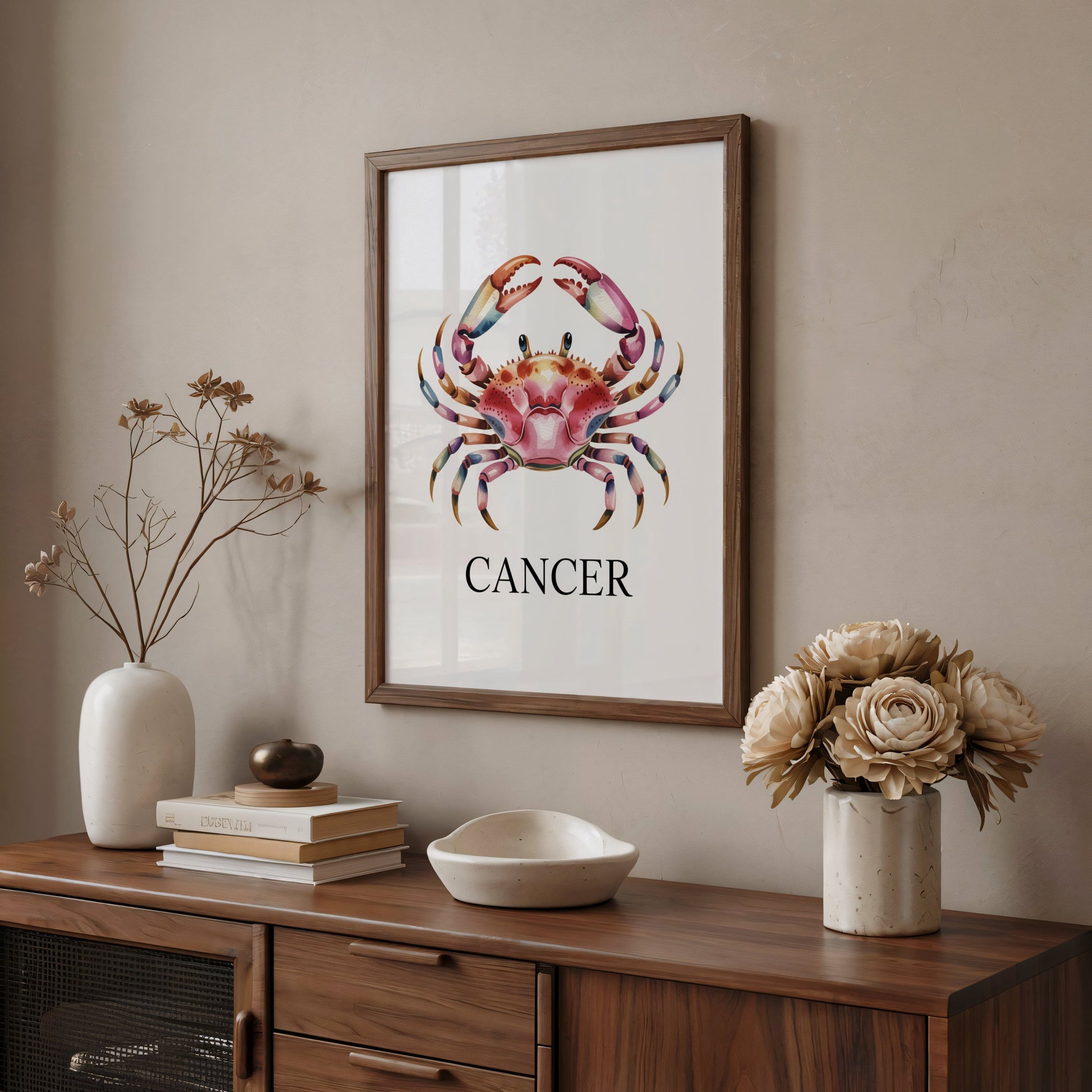 Aisle29 Posters Cancer - Protective Crab Wall Art