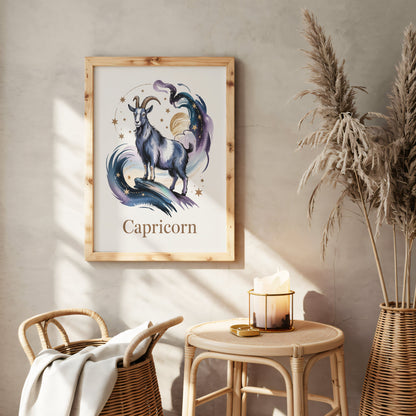 Aisle29 Posters Capricorn Midnight Climber Wall Art