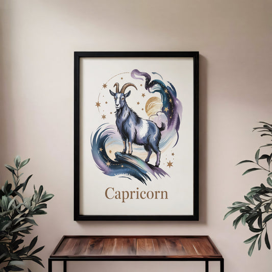 Aisle29 Posters Capricorn Midnight Climber Wall Art