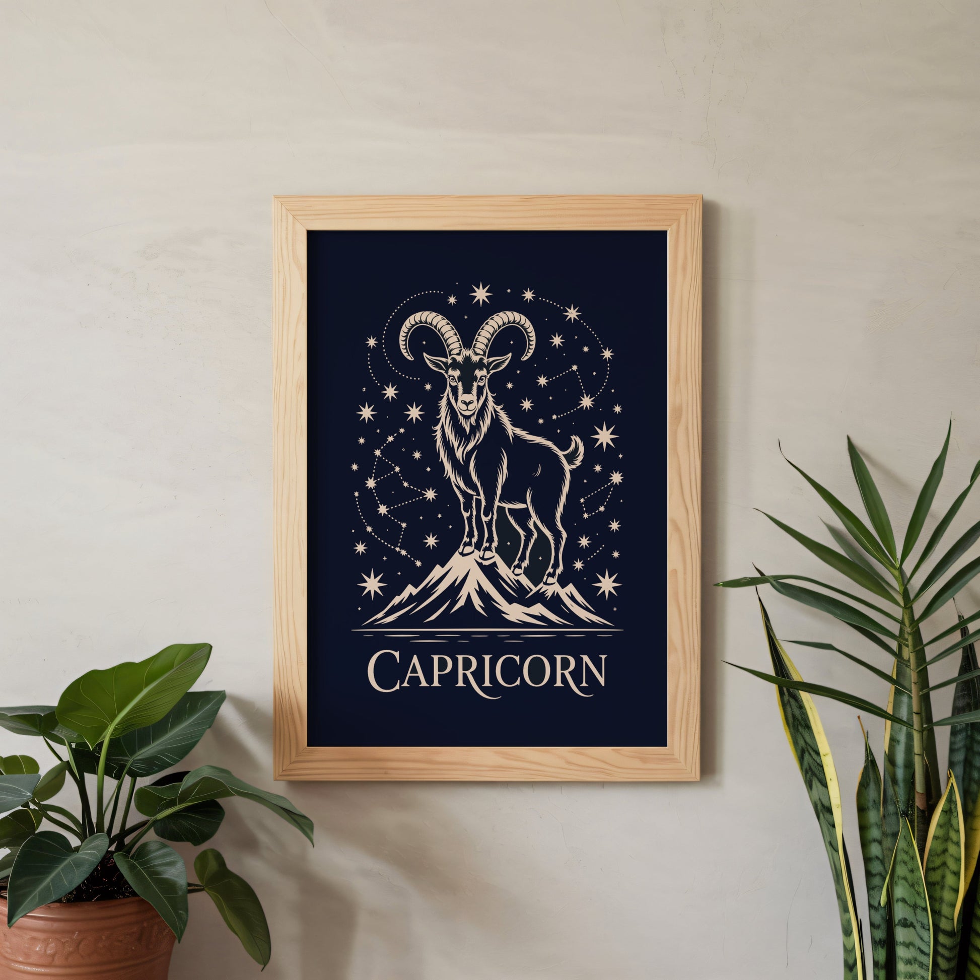 Aisle29 Posters Capricorn Mountain Night Wall Art