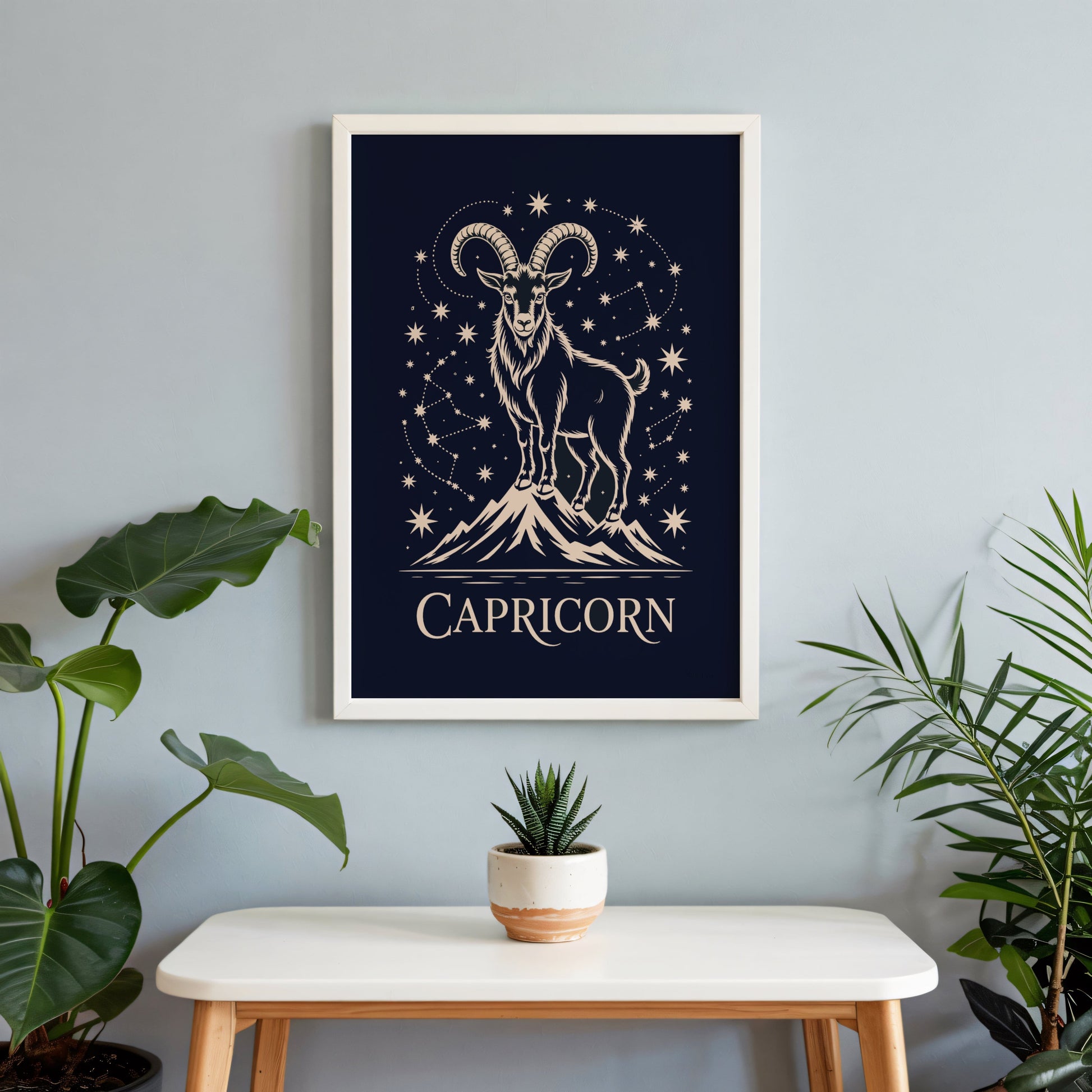 Aisle29 Posters Capricorn Mountain Night Wall Art