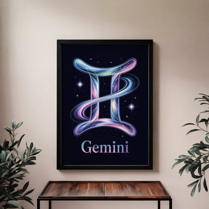 Aisle29 Posters Gemini Cosmic Wall Art
