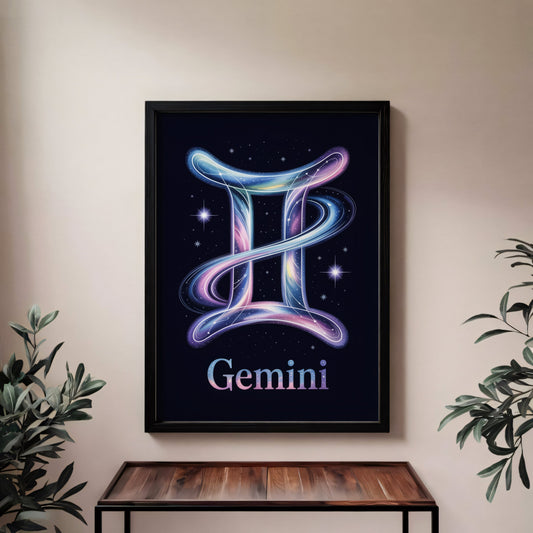Aisle29 Posters Gemini Cosmic Wall Art