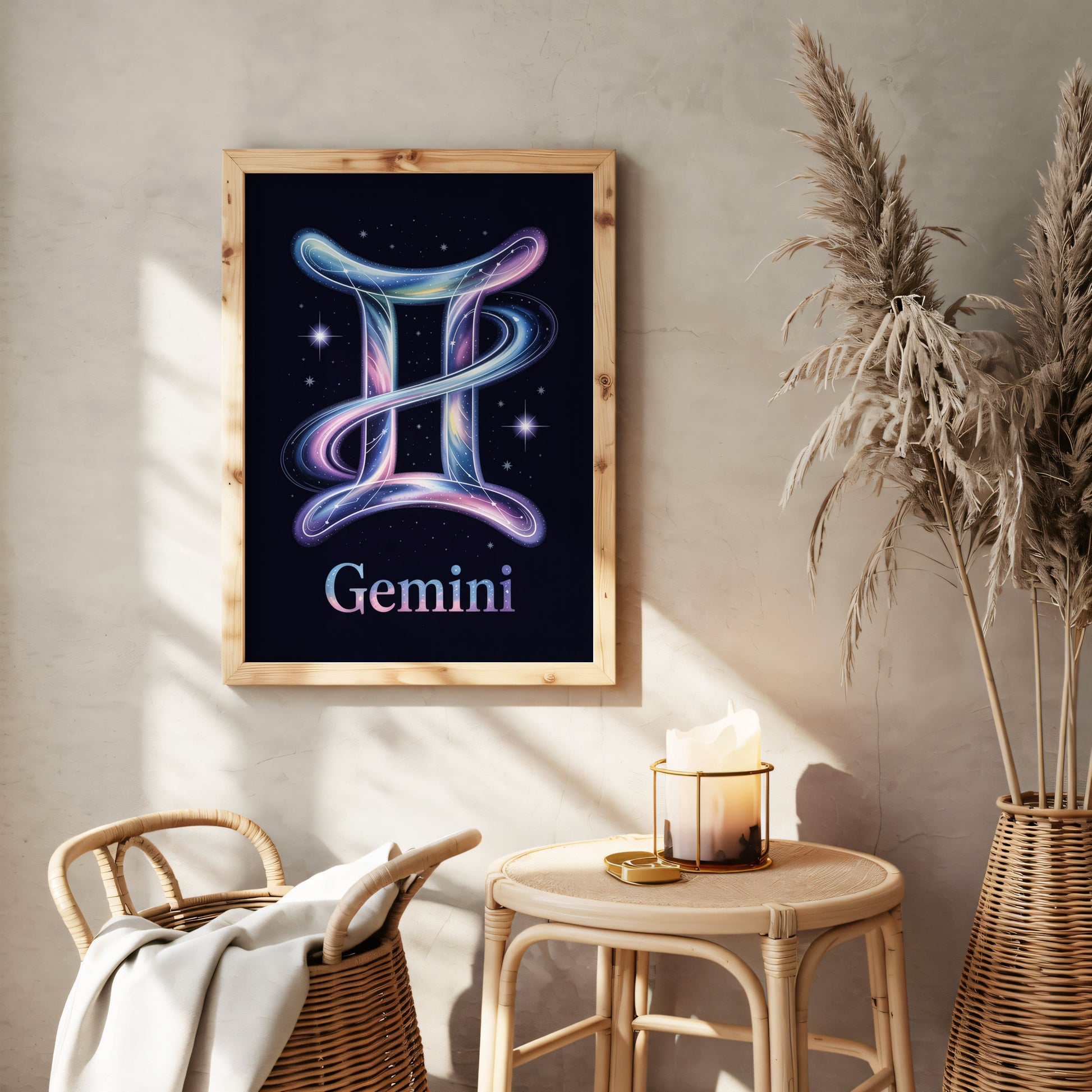 Aisle29 Posters Gemini Cosmic Wall Art
