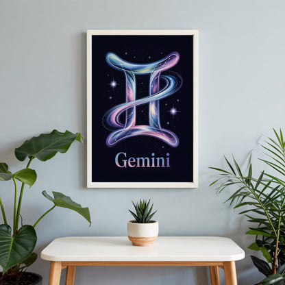 Aisle29 Posters Gemini Cosmic Wall Art