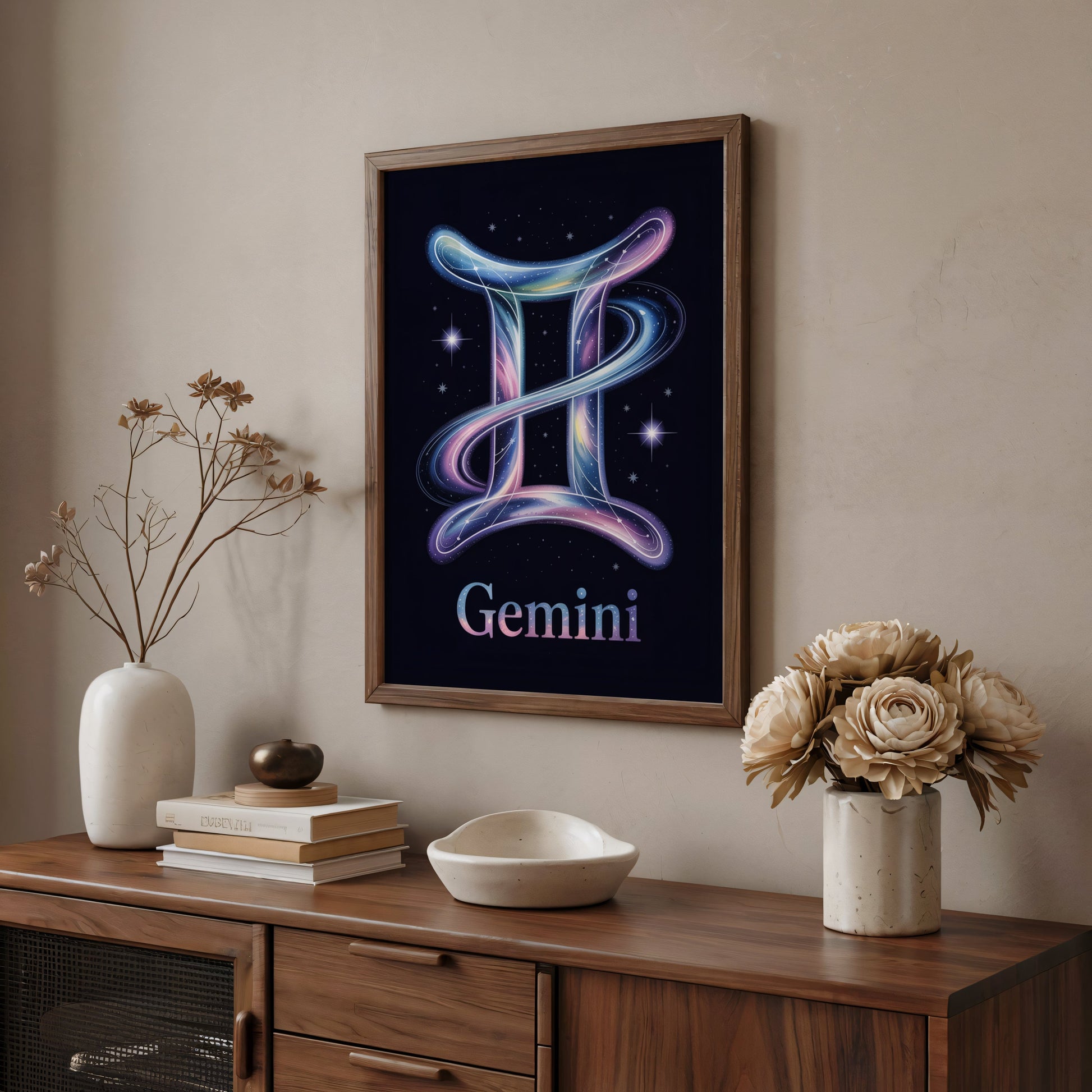 Aisle29 Posters Gemini Cosmic Wall Art