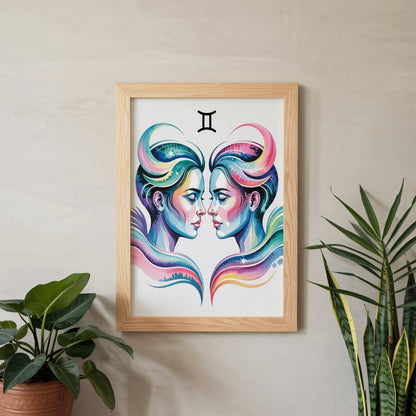 Aisle29 Posters Gemini Ethereal Twins Wall Art