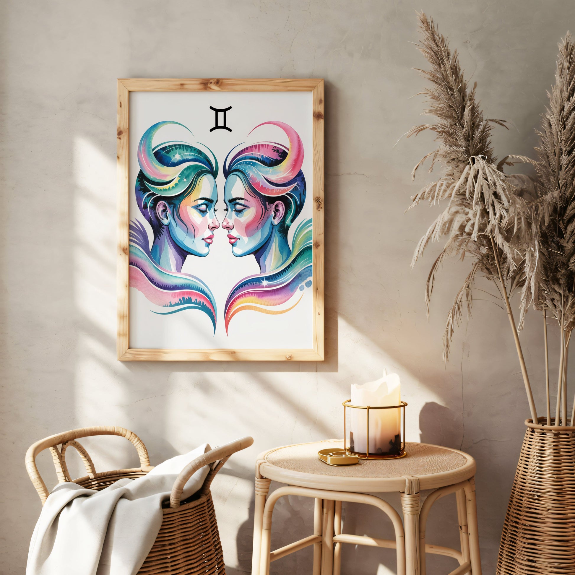 Aisle29 Posters Gemini Ethereal Twins Wall Art