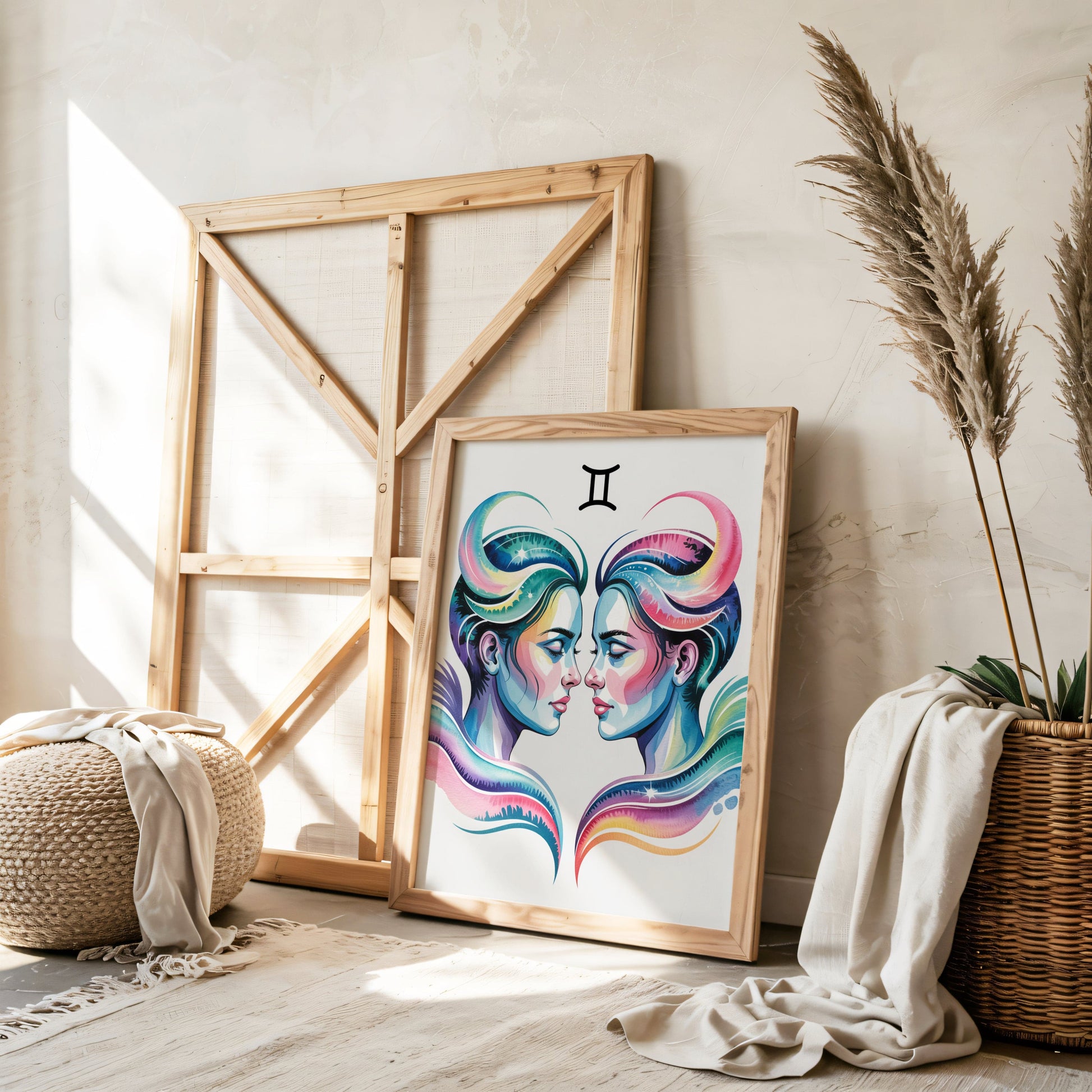 Aisle29 Posters Gemini Ethereal Twins Wall Art