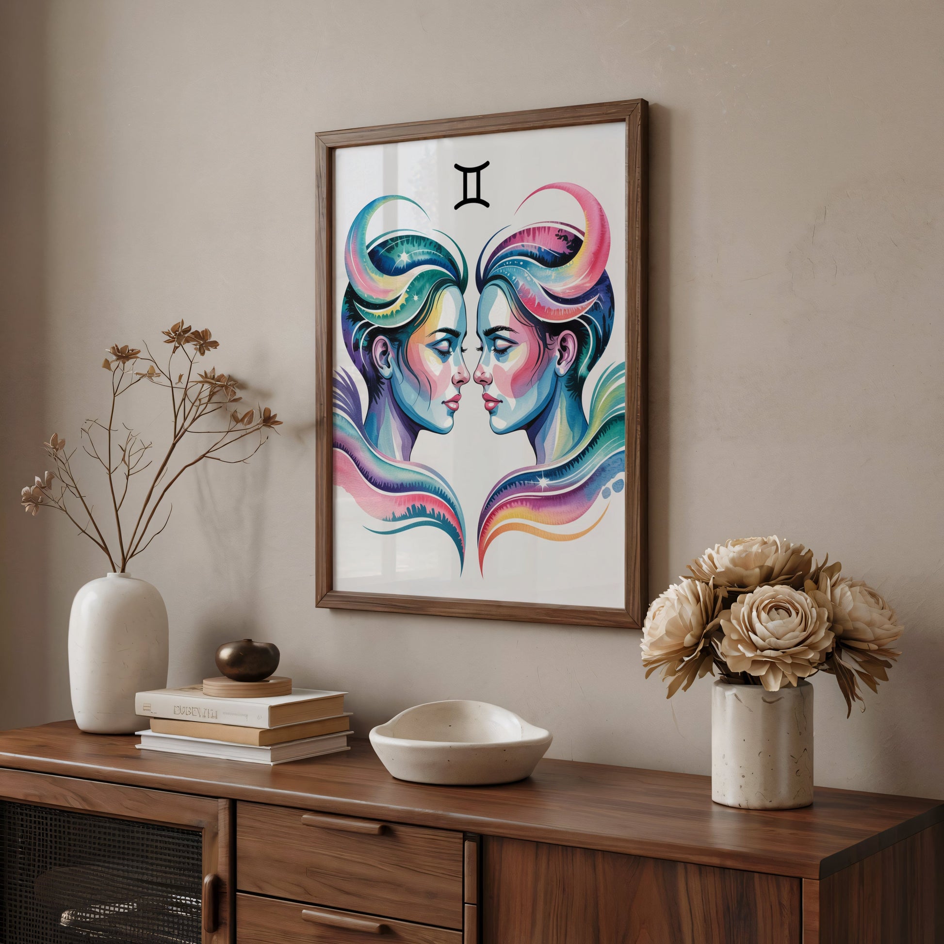 Aisle29 Posters Gemini Ethereal Twins Wall Art