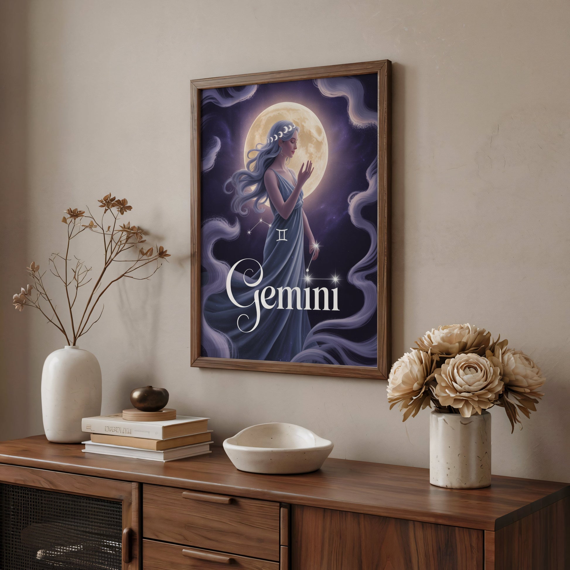 Aisle29 Posters Gemini Lunar Wall Art