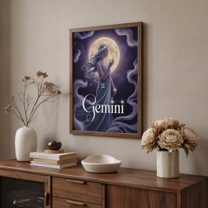Aisle29 Posters Gemini Lunar Wall Art