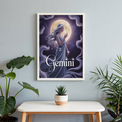 Aisle29 Posters Gemini Lunar Wall Art