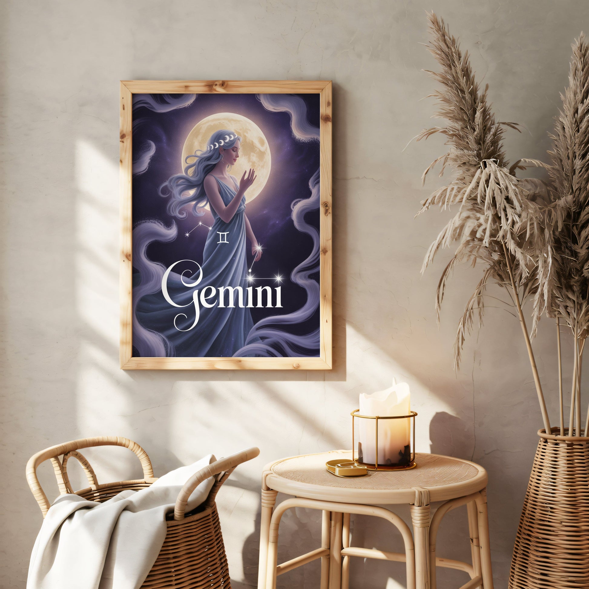 Aisle29 Posters Gemini Lunar Wall Art