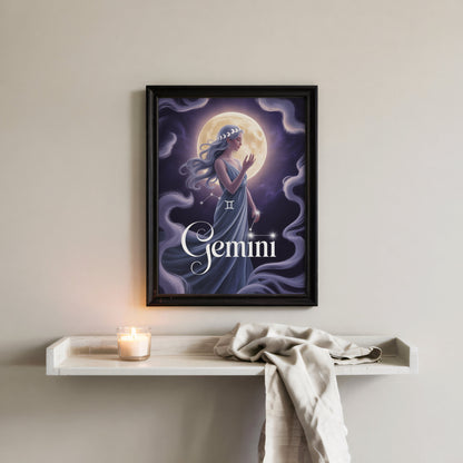 Aisle29 Posters Gemini Lunar Wall Art