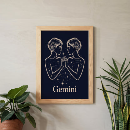 Aisle29 Posters Gemini Night Wall Art