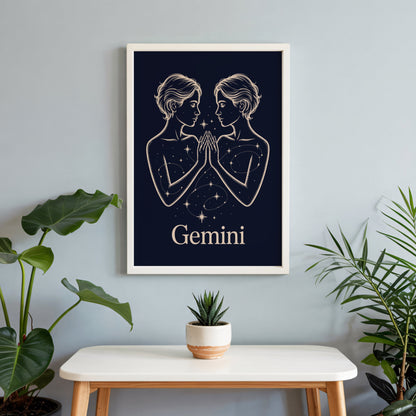 Aisle29 Posters Gemini Night Wall Art