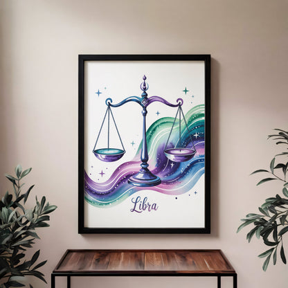 Aisle29 Posters Libra Balanced Scales Wall Art