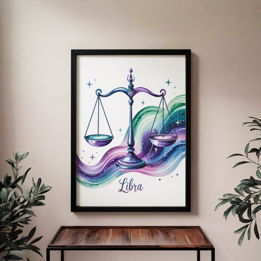 Aisle29 Posters Libra Balanced Scales Wall Art